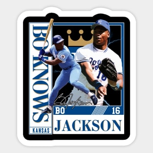 Bo Jackson Bo Knows Signature Vintage Legend Baseball Football Bootleg Rap Graphic Style Sticker